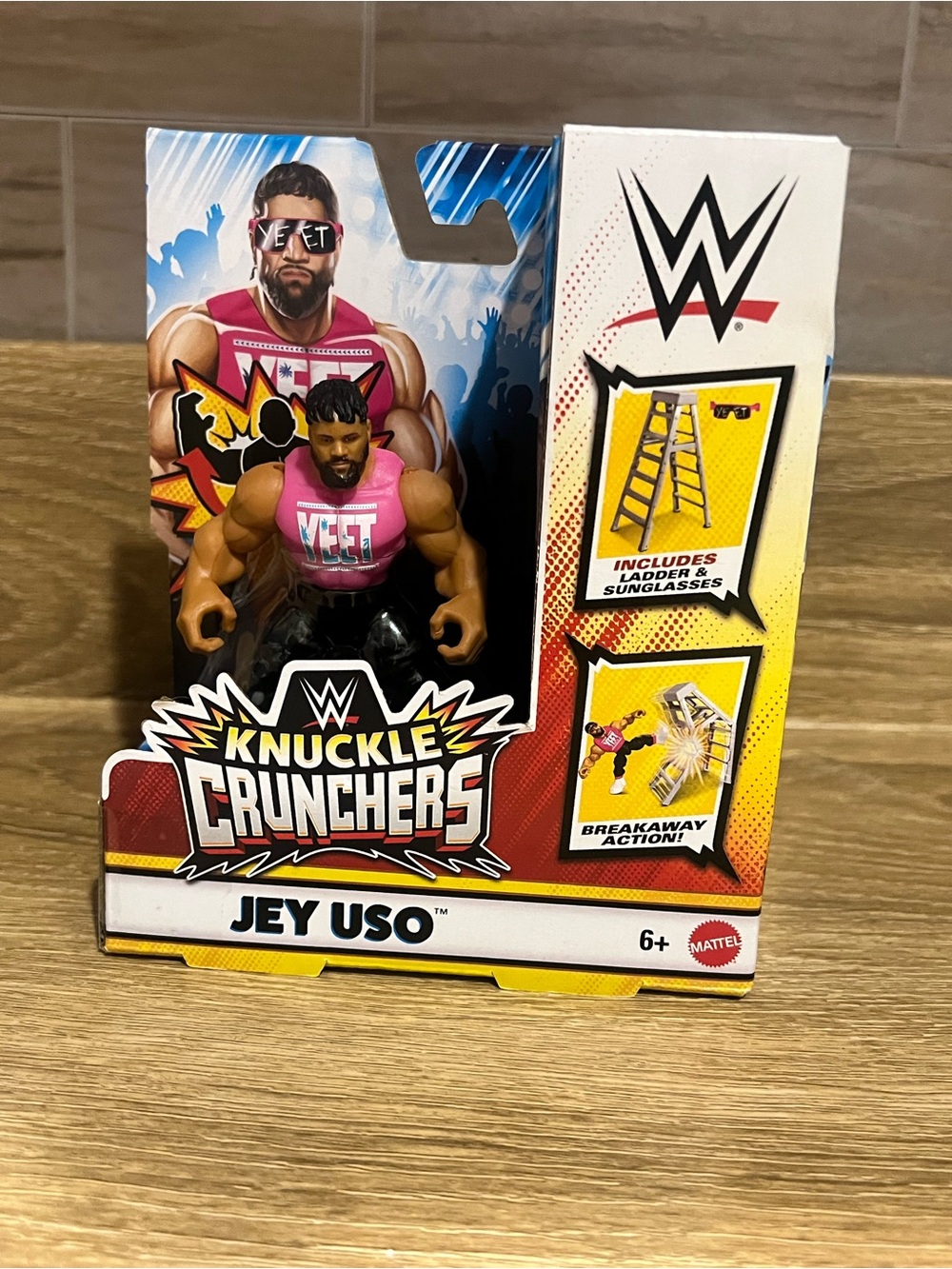 Mattel WWE Knuckle Crunchers Jey Uso Action Figure - Pink & Black